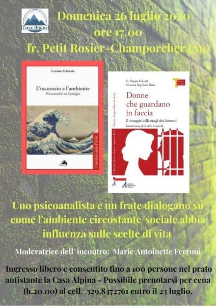 "L’inconscio e l’ambiente"di C. Schinaia. Fr. Petit Rosier-Champorcher (Ao), 26/07/20