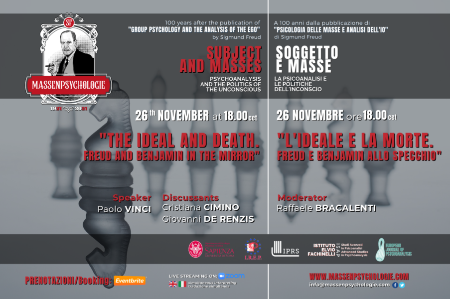 "L'ideale e la morte. Freud e Banjamin allo specchio" 26/11/21