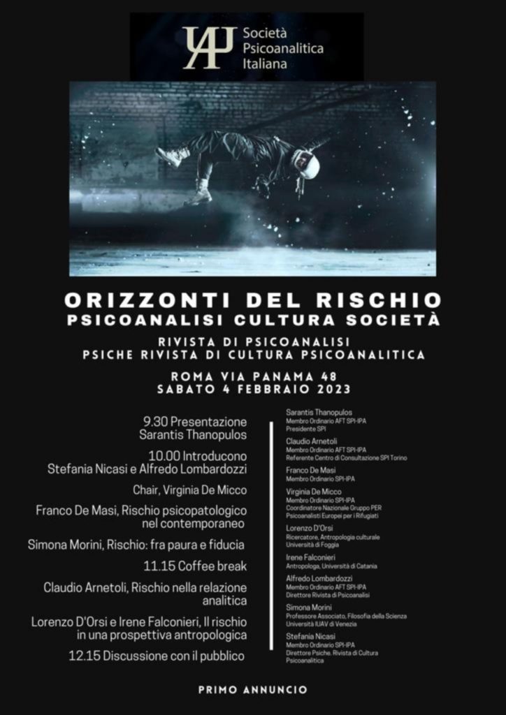 Giornata delle riviste della Società Psicoanalitica Italiana, Roma 4 febbraio 2023