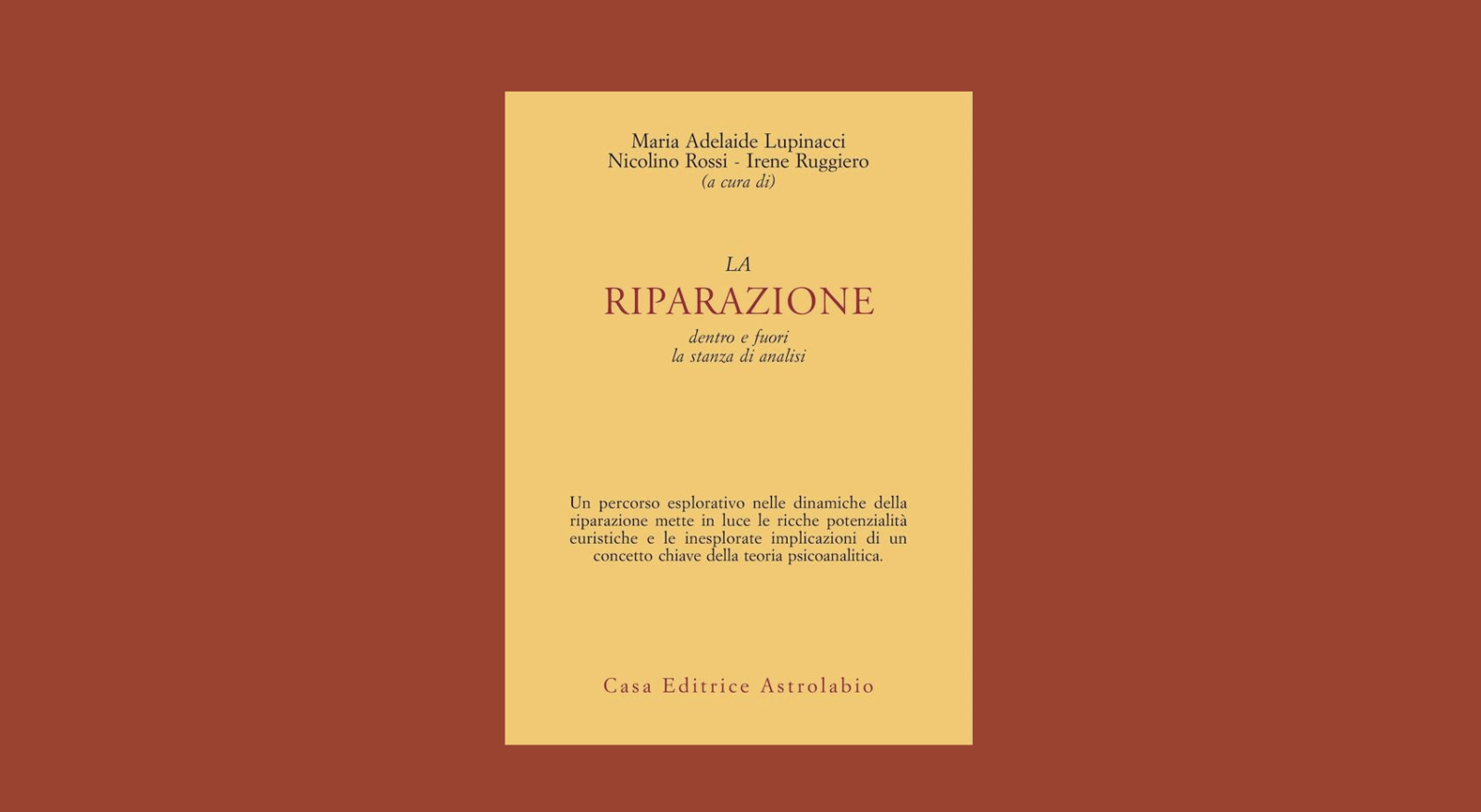 "La Riparazione" A cura di M.A. Lupinacci, N. Rossi, I. Ruggiero. Recensione di S. Nicasi 3