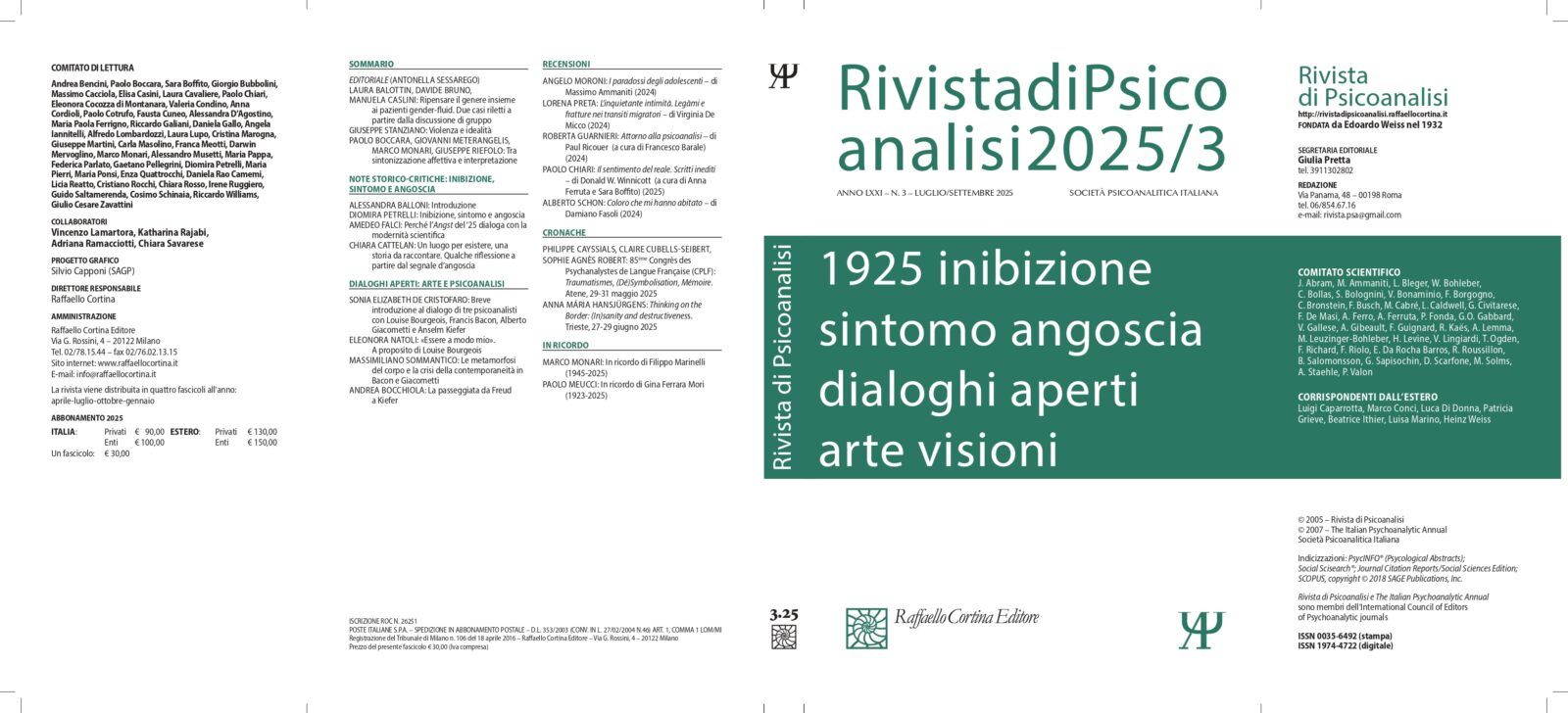 Il nuovo numero della Rivista di Psicoanalisi - 2025/3 22