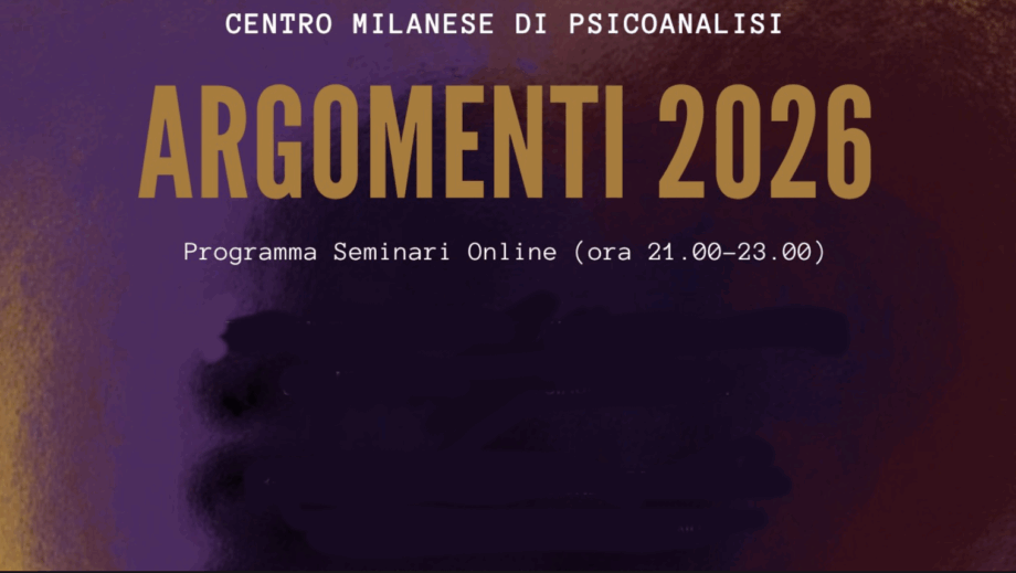 CMP - ARGOMENTI 2026 Seminari online