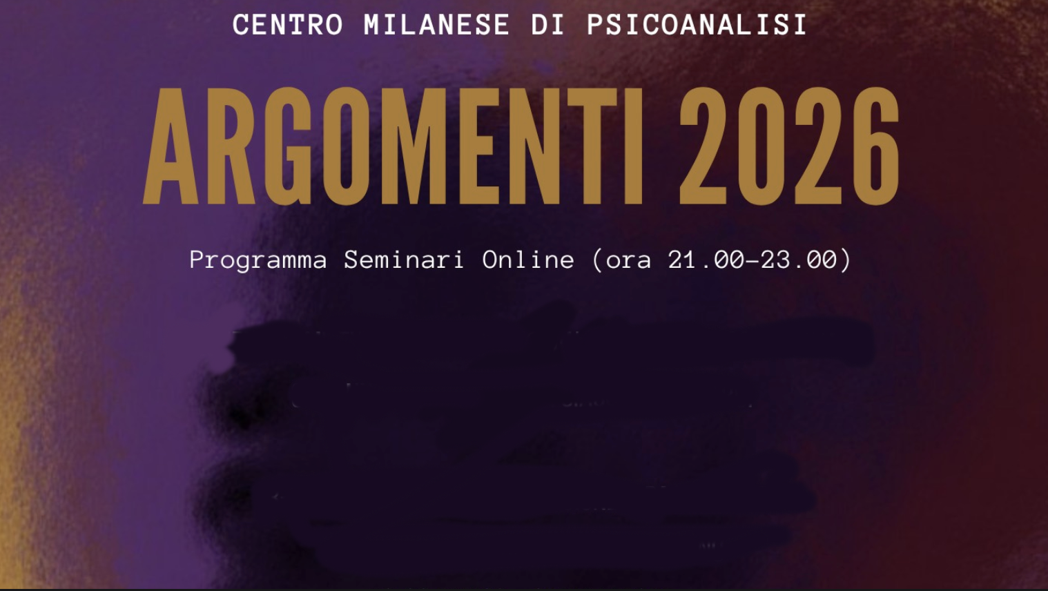 CMP - ARGOMENTI 2026 Seminari online