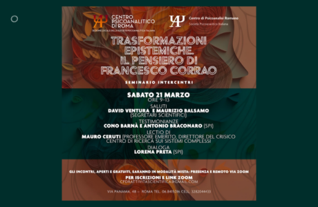 Seminario CdPR-CPdR  Trasformazioni epistemiche. Il pensiero di Francesco Corrao. Roma e Zoom 21 /03/2026