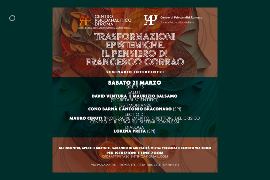 Seminario CdPR-CPdR  Trasformazioni epistemiche. Il pensiero di Francesco Corrao. Roma e Zoom 21 /03/2026