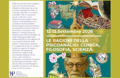 CMP - Le ragioni della psicoanalisi: clinica, filosofia, scienza. Milano e online, 12 e 13  settembre 2026 1