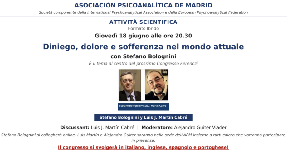 Diniego, dolore e sofferenza nel mondo attuale