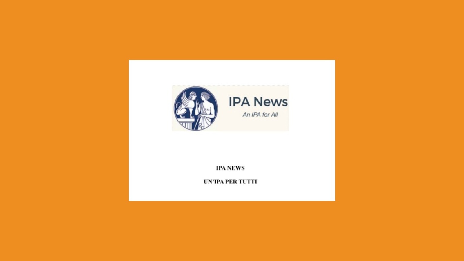 IPA News – Agosto 2026