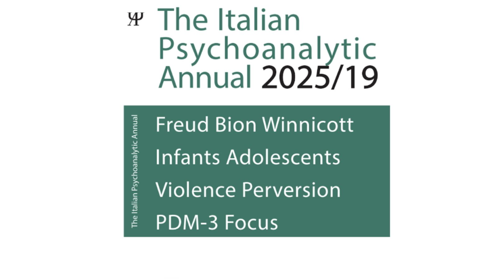 The Italian Psychoanalytic Annual 2025/19 3