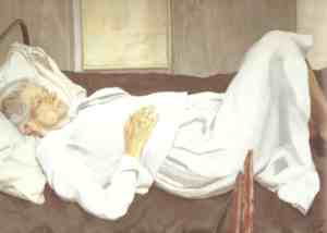 La madre del pittore mentre riposa part. (1982-4)